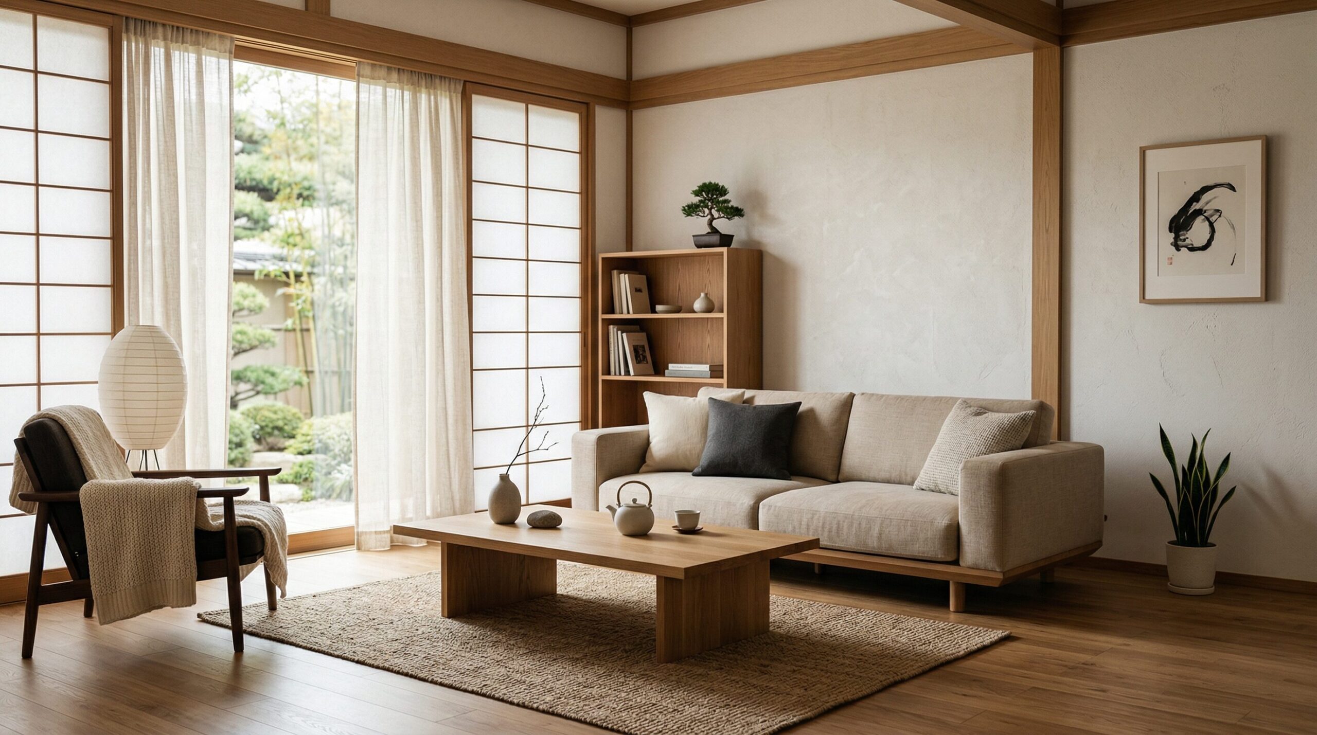 スッキリと整理されたミニマリストの部屋